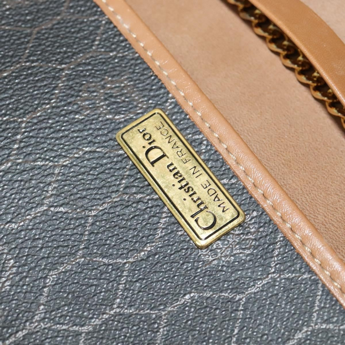 Christian Dior Vintage Honeycomb Flap Crossbody Bag Canvas and Leather, BLACK, CANVAS, Crossbody bag