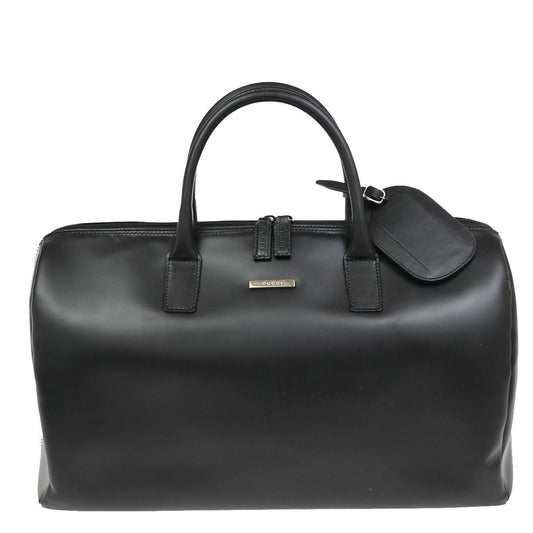 Gucci Vintage Boston Bag Leather, BLACK, LEATHER, Travel bag