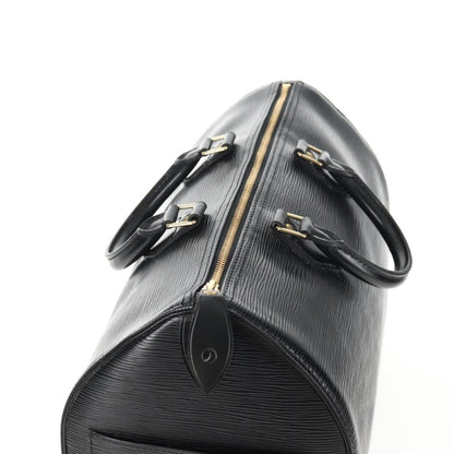 Louis Vuitton Speedy Handbag Epi Leather, BLACK, LEATHER, Handbag