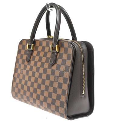 Louis Vuitton Triana Bag Damier, Brown, Leather, Handbag