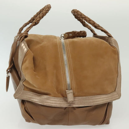 Salvatore Ferragamo Vintage Handbag Leather, BROWN, LEATHER, Handbag