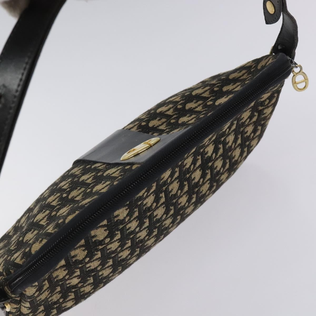 Christian Dior Vintage Trotter Shoulder Bag Canvas, BLACK, CANVAS, Shoulder bag