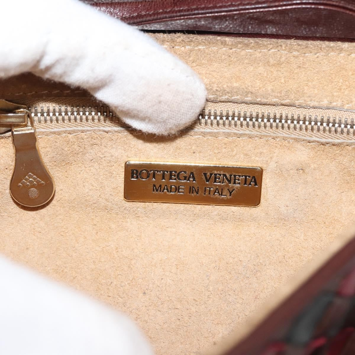 Bottega Veneta Intrecciato Clutch bag Calfskin, RED, LEATHER, Clutche & pouche