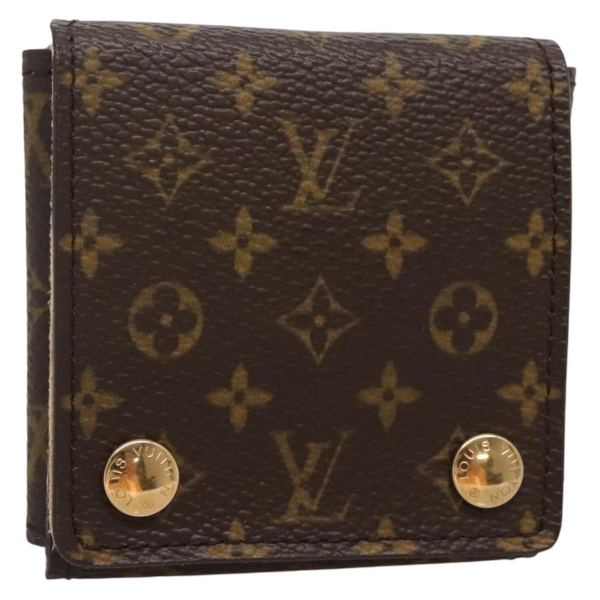 Louis Vuitton CASE JEWELRY BOX Canvas, BROWN, CANVAS, Wallets
