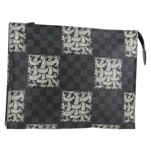 Louis Vuitton Pochette Voyage Limited Edition Nemeth Damier Graphite, Black, Canvas, Clutch