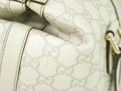 Gucci Treasure Tote Guccissima Leather, ECRU, LEATHER, Handbag