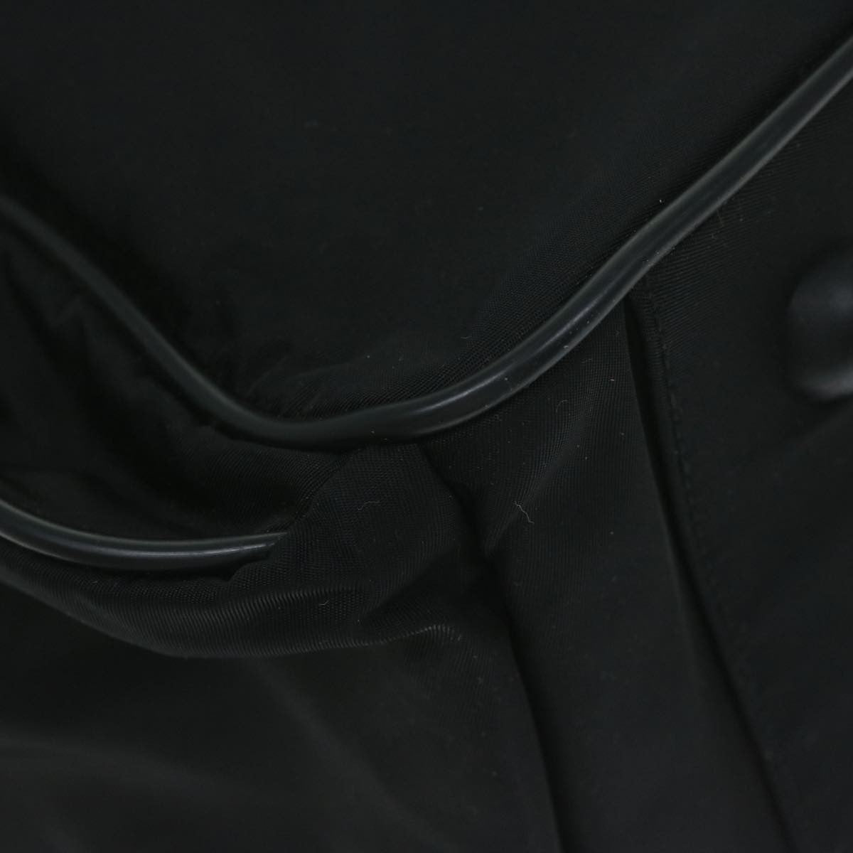 Prada Vintage Zip Handbag Tessuto, BLACK, NYLON, Handbag
