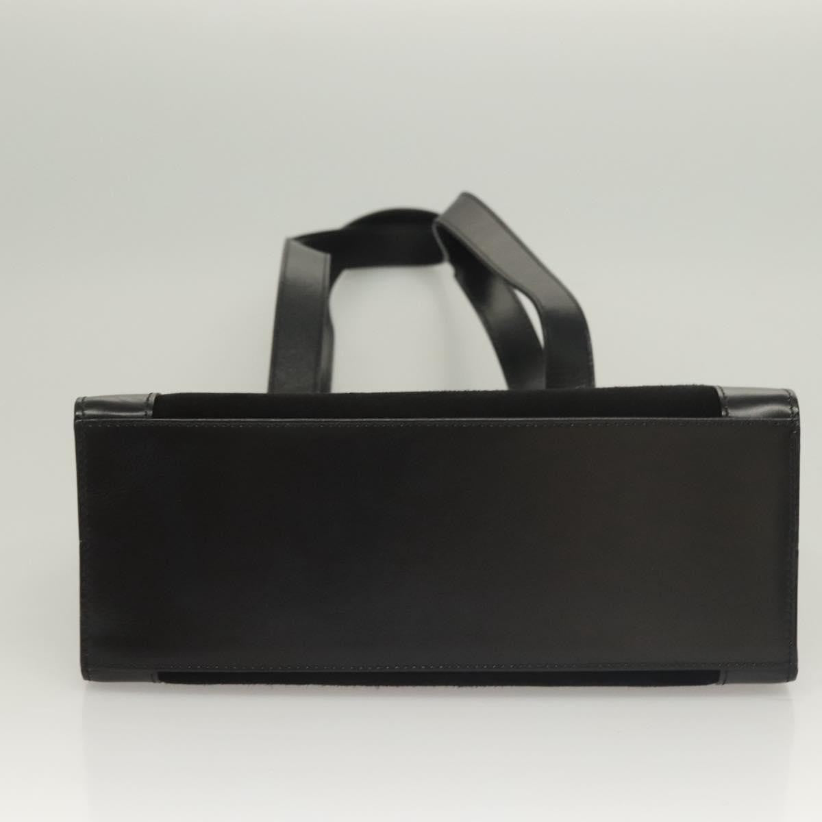 Celine Shoulder Bag Suede and leather, BLACK, SUEDE, Shoulder bag