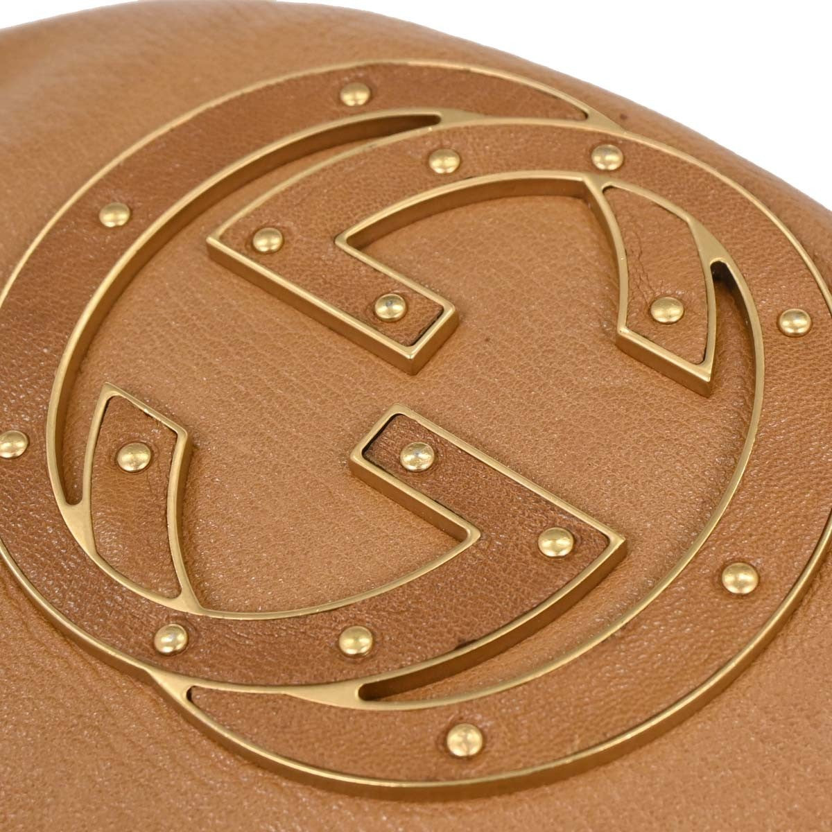 Gucci Blondie Hobo Leather, BROWN, LEATHER, Handbag