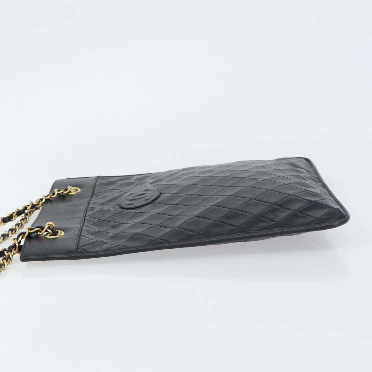 Chanel Vintage Tote Leather, BLACK, LEATHER, Tote bag