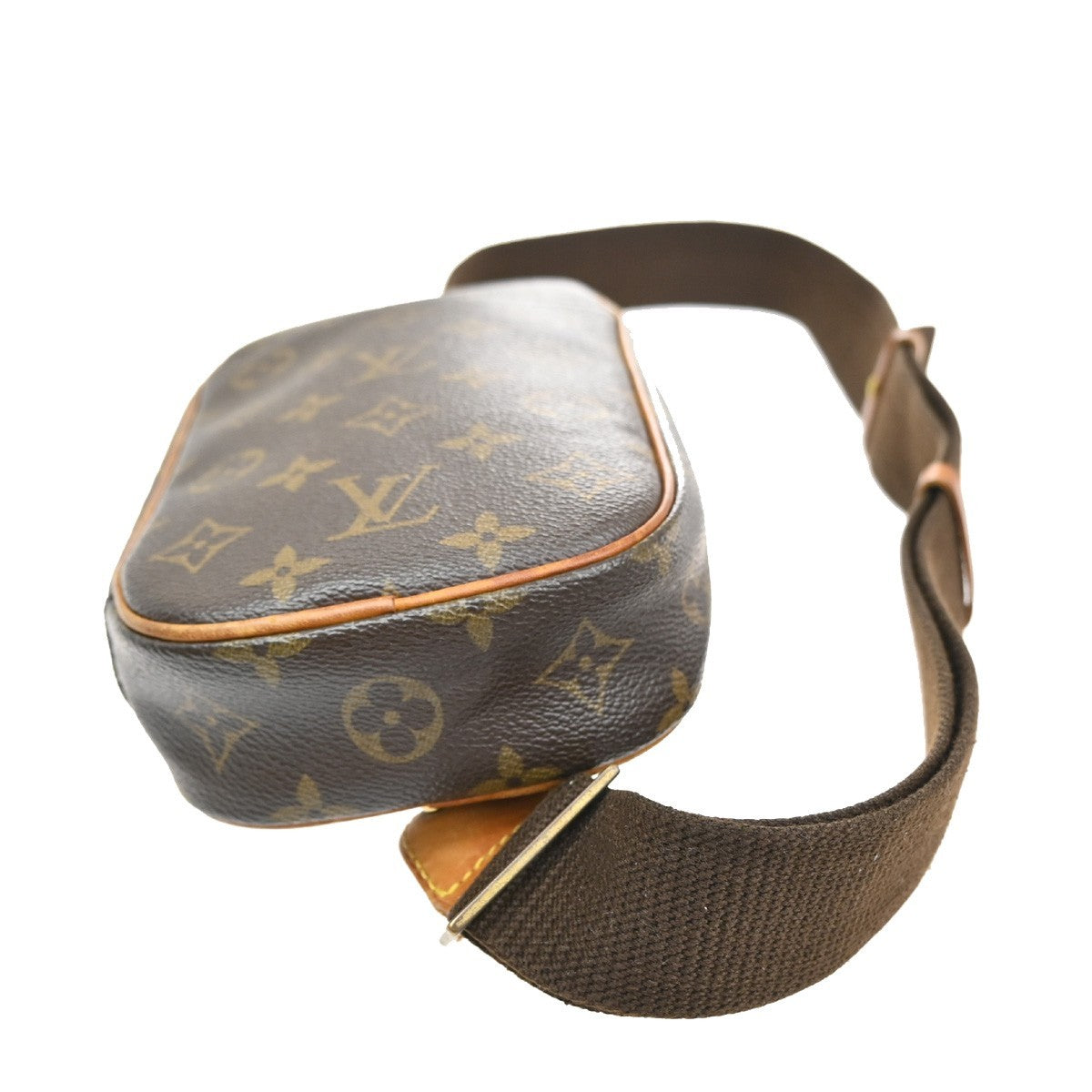 Louis Vuitton Pochette Gange Monogram Canvas, BROWN, CANVAS, Clutche & pouche