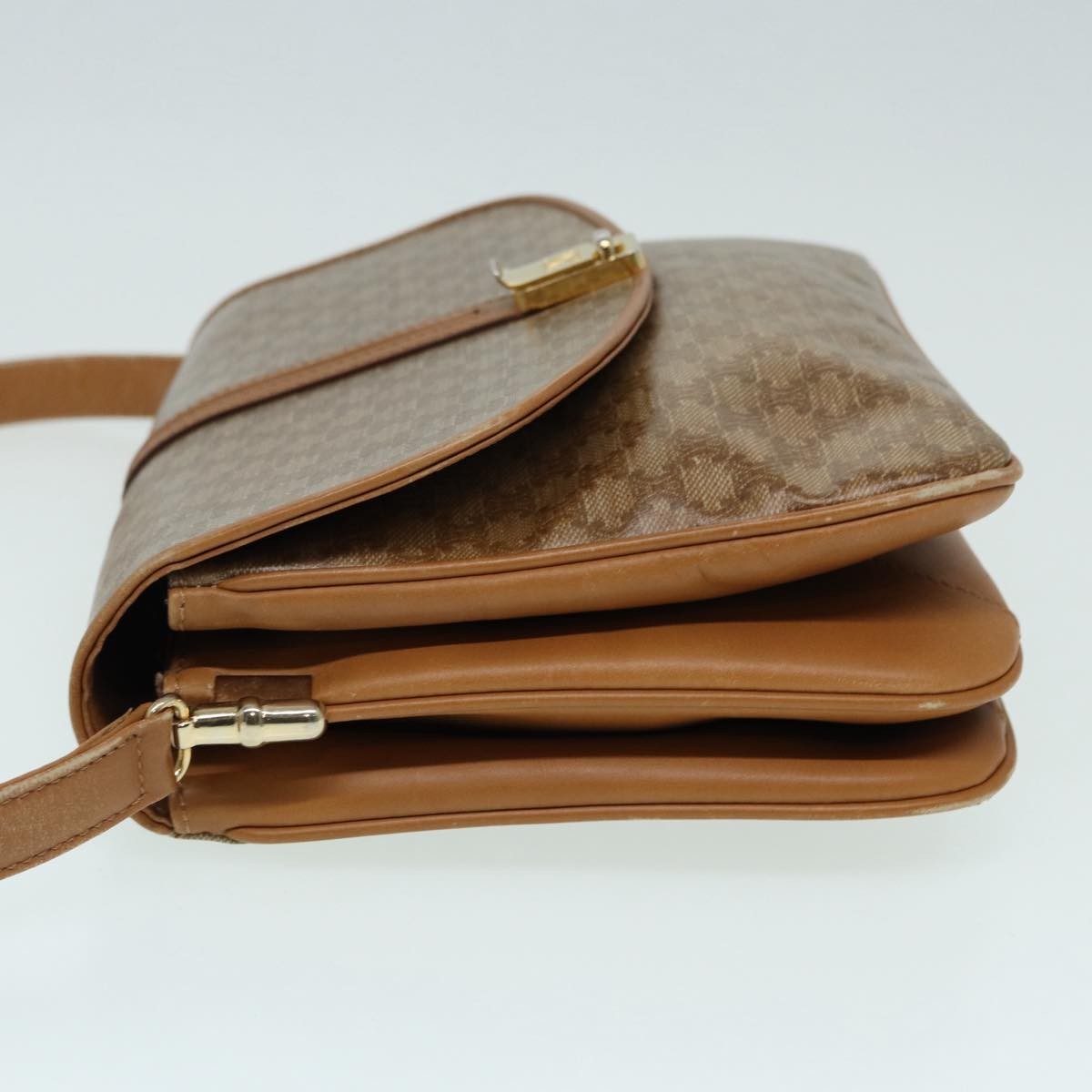 Celine Macadam Shoulder Bag PVC Leather, BEIGE, CANVAS, Shoulder bag