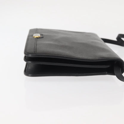 Christian Dior Vintage Full Flap Bag Leather, BLACK, LEATHER, Shoulder bag