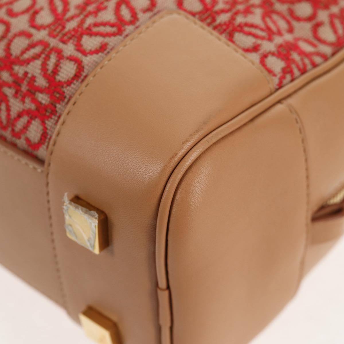 Loewe Amazona Bag Leather and Jacquard Canvas, BEIGE, CANVAS, Handbag