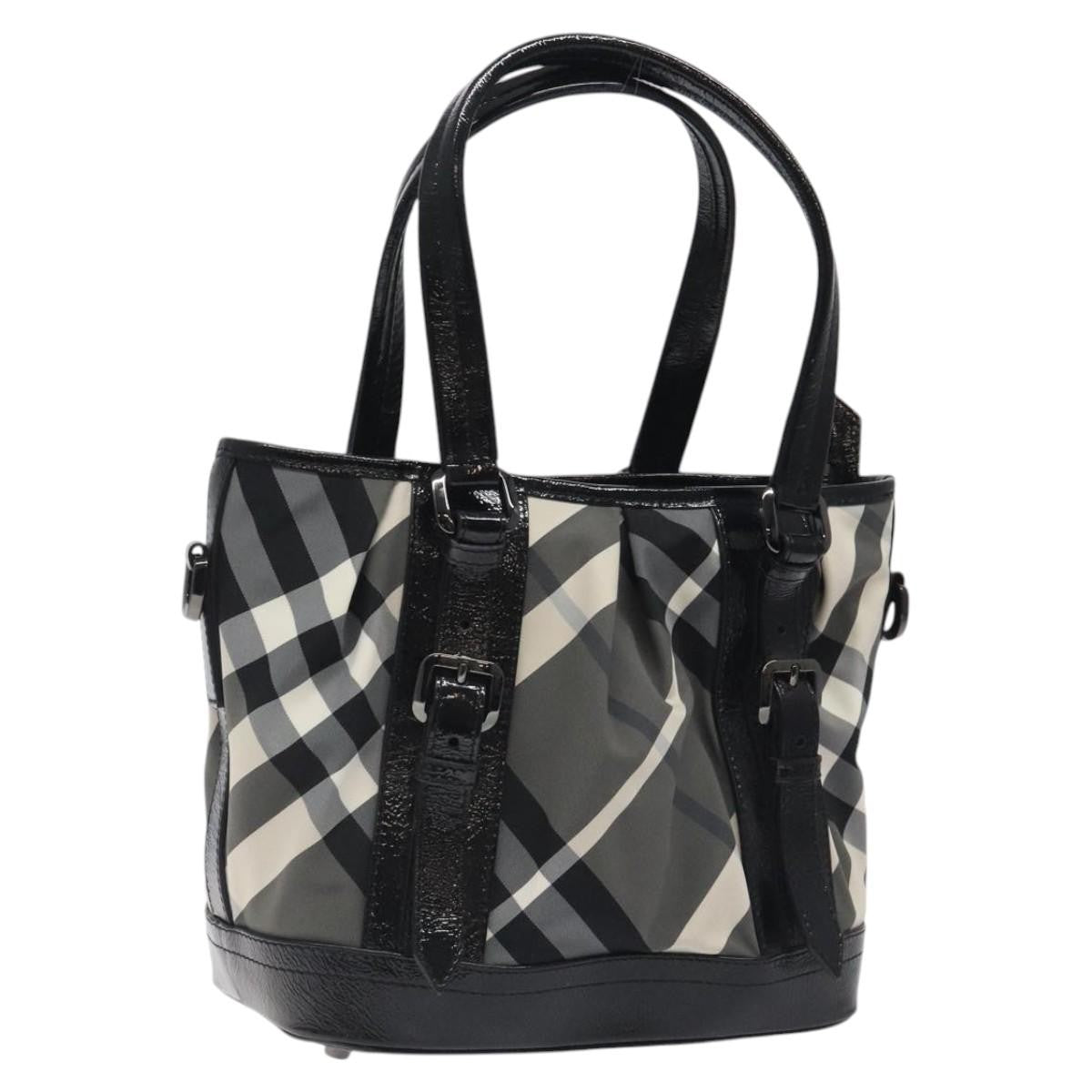 Burberry Lowry Convertible Tote Beat Check Nylon, BLACK, NYLON, Tote bag