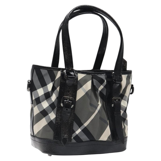 Burberry Lowry Convertible Tote Beat Check Nylon, BLACK, NYLON, Tote bag