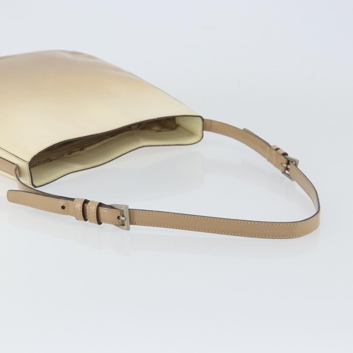 Prada Vintage Shoulder Bag Patent leather, BEIGE, PATENT_LEATHER, Shoulder bag