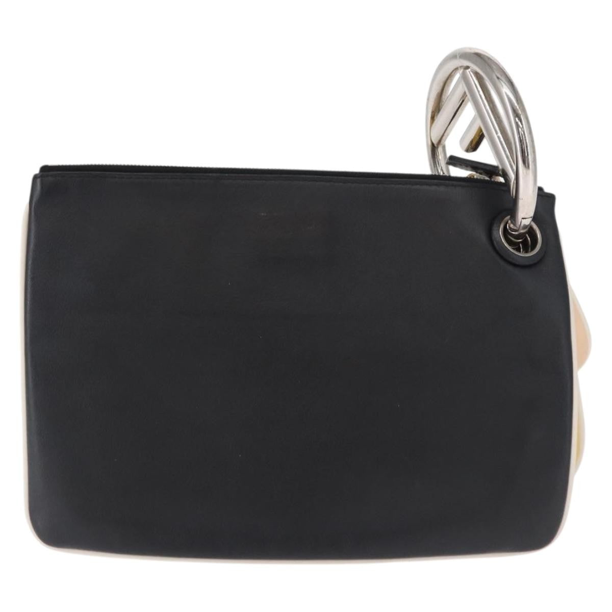 Fendi Triplette Pouch Set Calfskin, MULTICOLOUR, LEATHER, Clutche & pouche