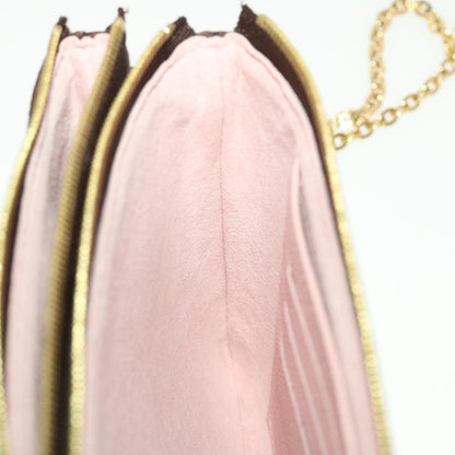 Louis Vuitton Double Zip Pochette Limited Edition Vivienne Xmas Monogram Canvas, BROWN, CANVAS, Clutche & pouche