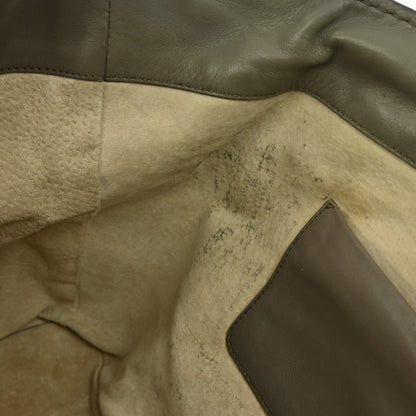 Prada Front Pocket Convertible Tote Leather, GRAY, LEATHER, Tote bag