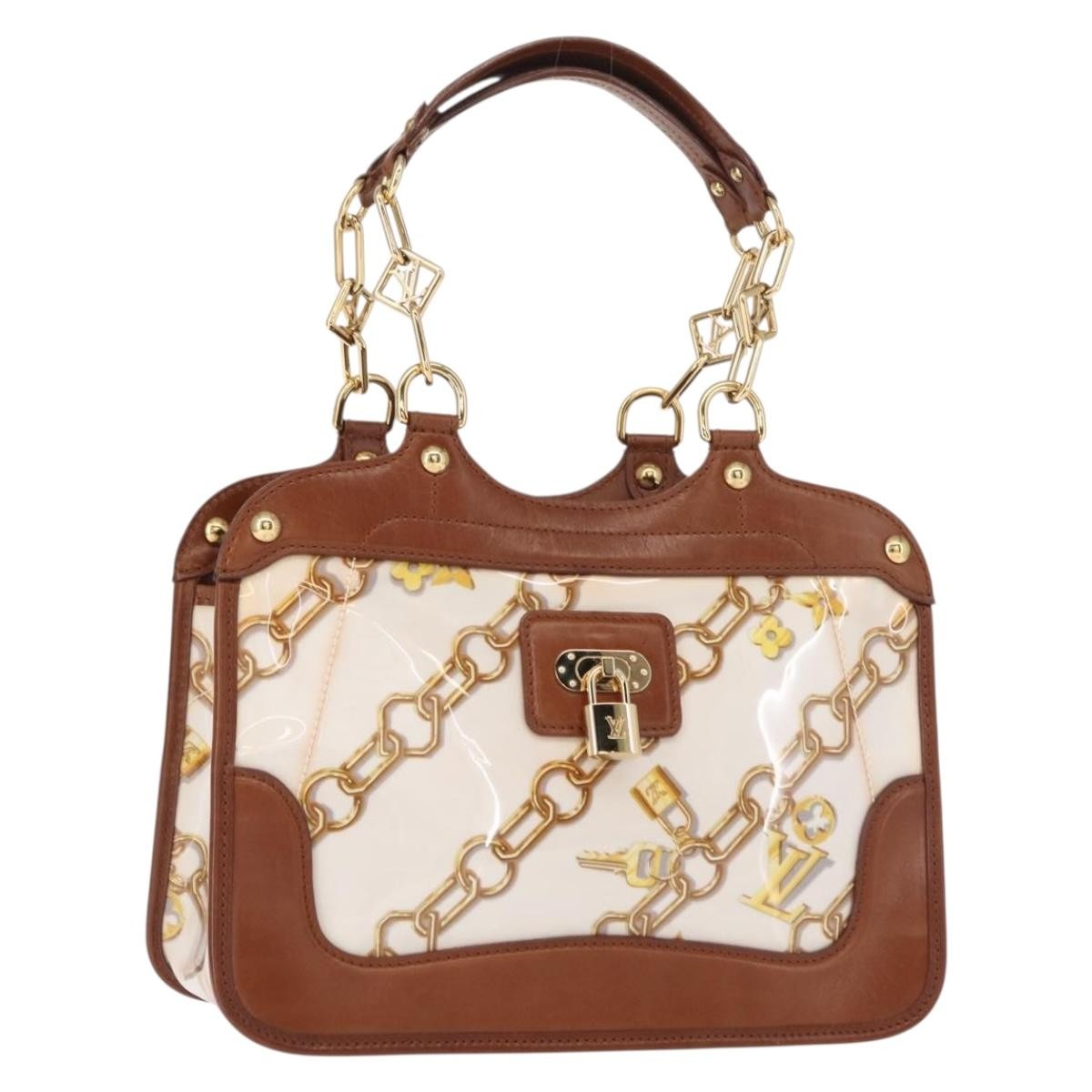 Louis Vuitton Charms Cabas PVC Over Printed Silk, BROWN, CANVAS, Handbag