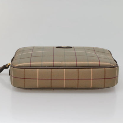 Burberry Nova check Pochette Canvas, BEIGE, CANVAS, Clutche & pouche