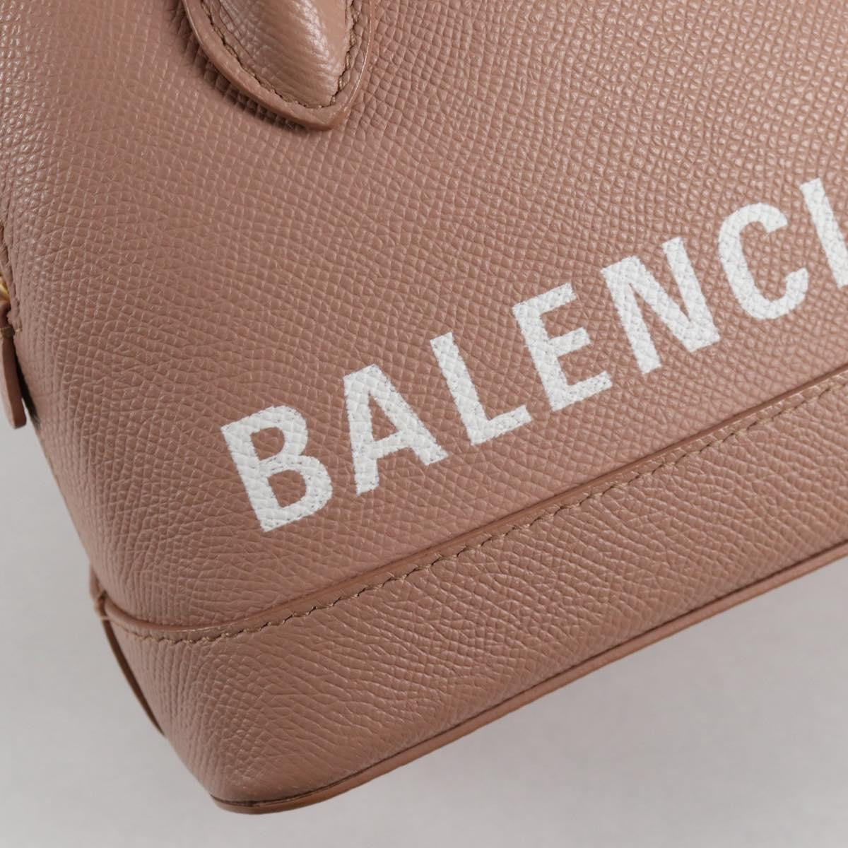 Balenciaga Logo Ville Bag Leather, PINK, LEATHER, Handbag