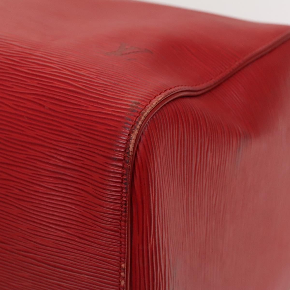 Louis Vuitton Keepall Bag Epi Leather, RED, LEATHER, Travel bag