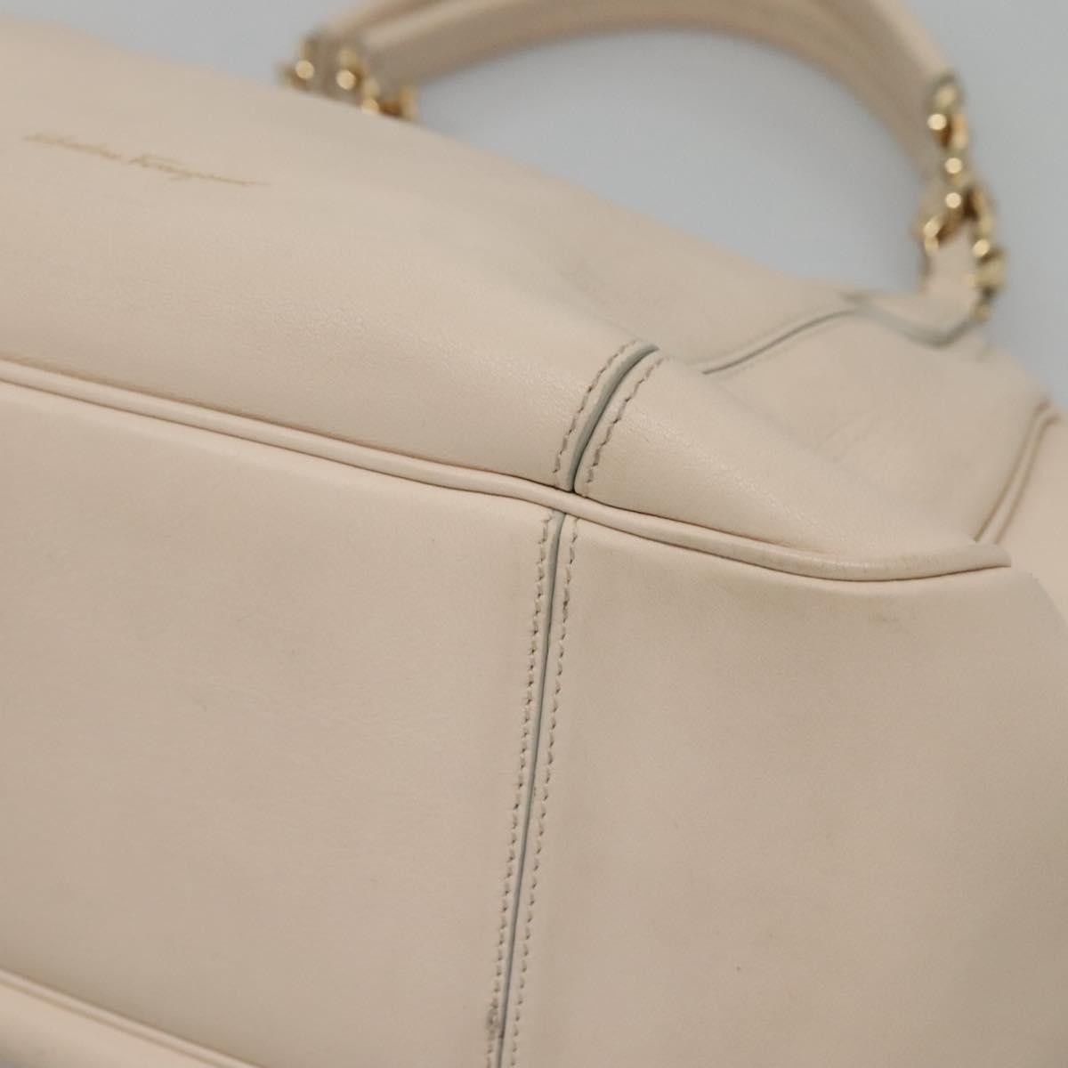 Salvatore Ferragamo Melinda Tote Leather, BEIGE, LEATHER, Tote bag