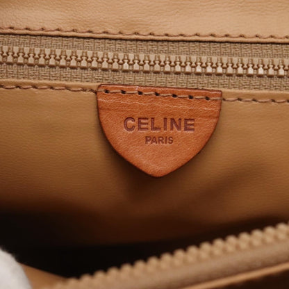 Celine Vintage Macadam Handbag Canvas, BEIGE, CANVAS, Handbag