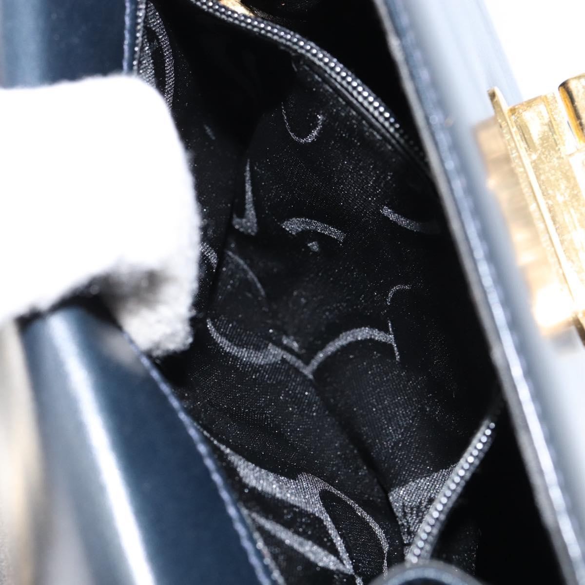 Salvatore Ferragamo Gancini Shoulder Bag Leather, NAVY, LEATHER, Shoulder bag