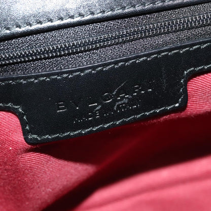 Bvlgari Chandra Flap Shoulder Bag Enamel, BLACK, PATENT_LEATHER, Shoulder bag