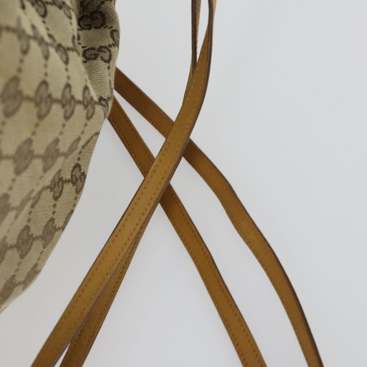 Gucci Drawstring Backpack GG Canvas, BEIGE, CANVAS, Backpack