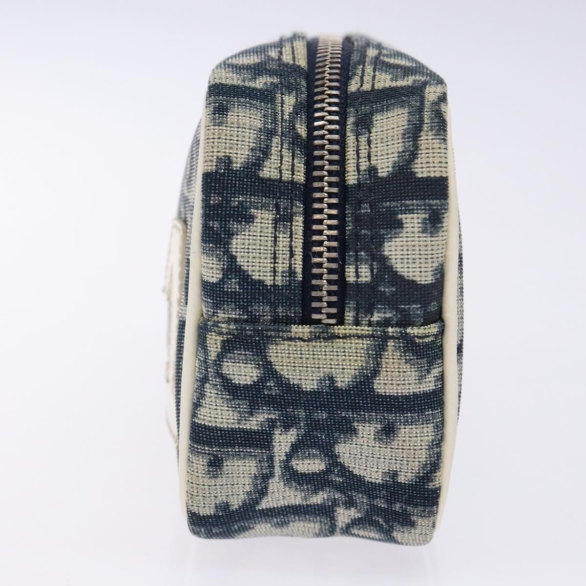 Christian Dior Vintage Trotter Pouch Diorissimo Canvas, NAVY, CANVAS, Clutche & pouche
