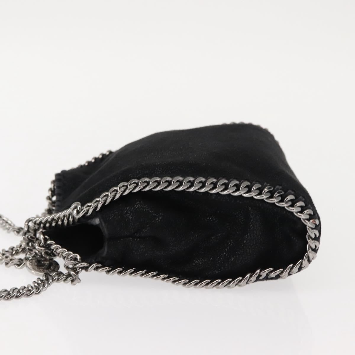 Stella McCartney Falabella Fold Over Bag Shaggy Deer, BLACK, SUEDE, Handbag