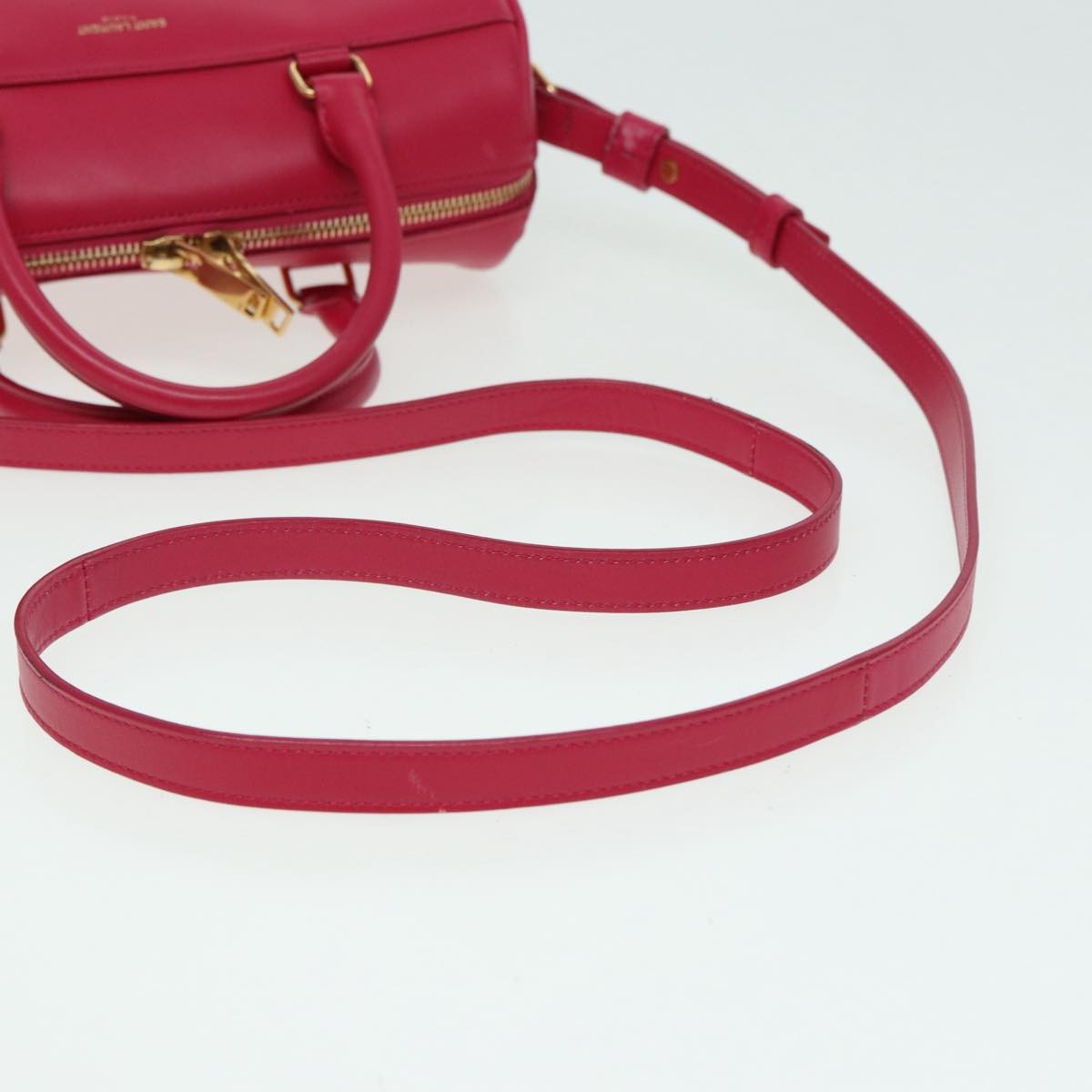 Saint Laurent Classic Baby Duffle Bag Leather, RED, LEATHER, Travel bag