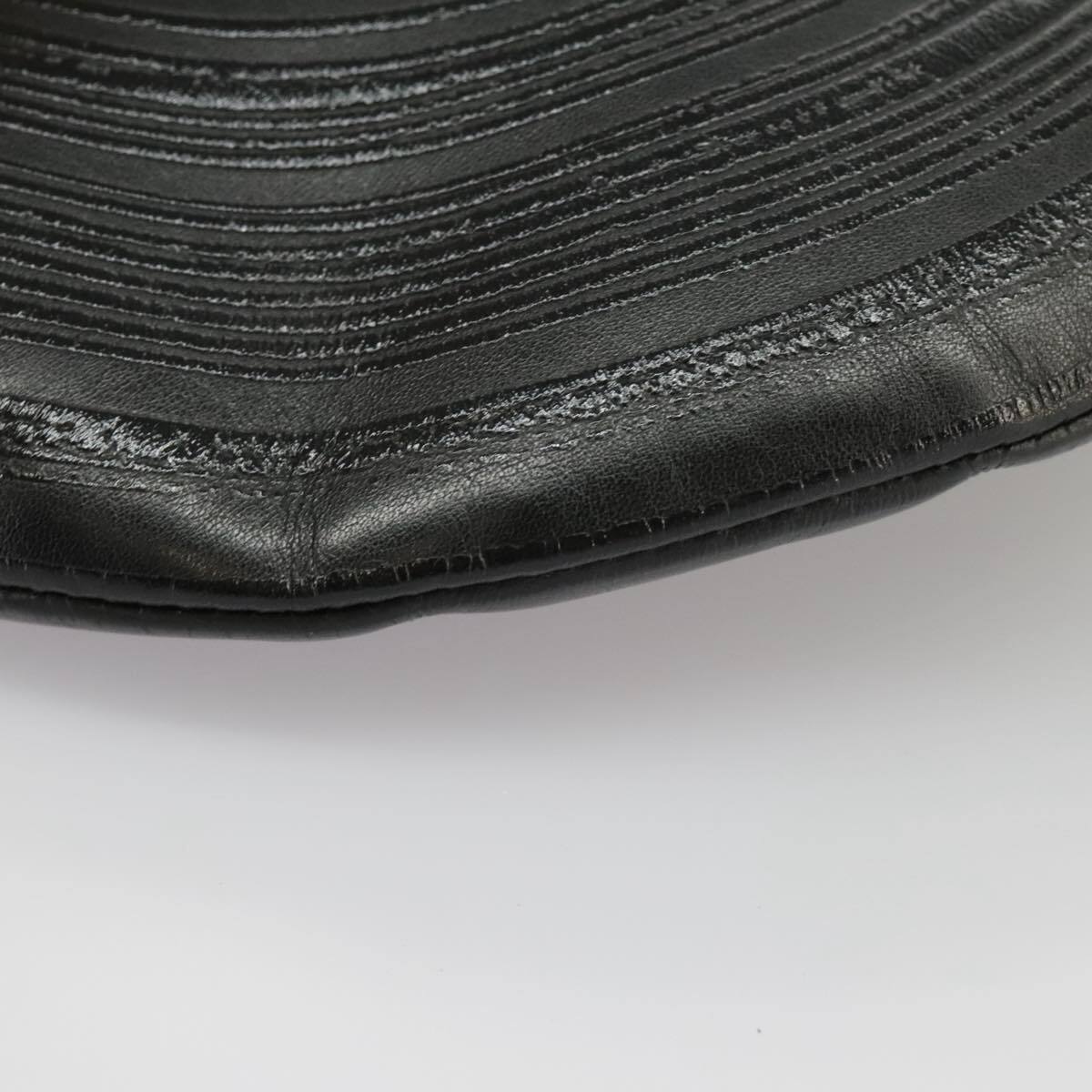 Louis Vuitton Disk pouch Leather, BLACK, LEATHER, Clutche & pouche