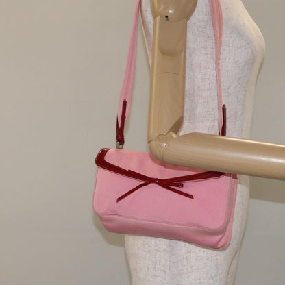 Prada Vintage Shoulder Bag Canvas, PINK, CANVAS, Shoulder bag
