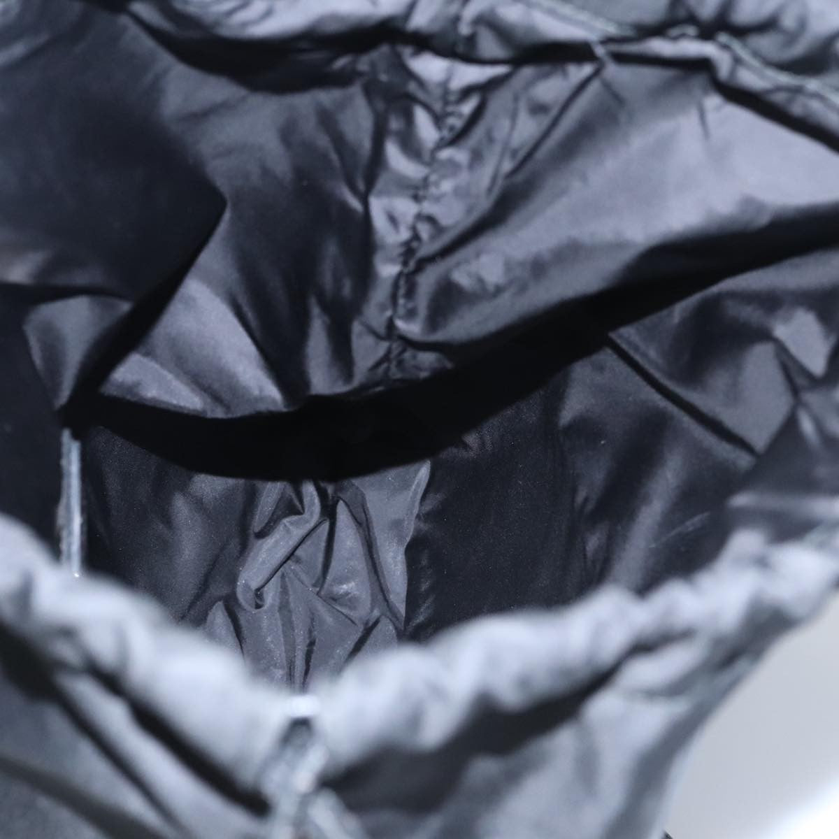 Prada Logo Drawstring Backpack Tessuto with Printed Saffiano, BLACK, NYLON, Backpack