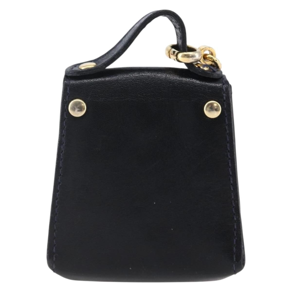 Salvatore Ferragamo Gancini Charm Convertible Shoulder Bag Leather, NAVY, LEATHER, Shoulder bag