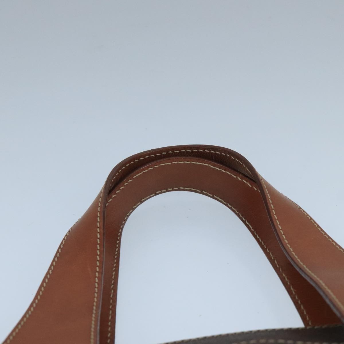 Celine Macadam Handbag Macadam with leather, BROWN, CANVAS, Handbag