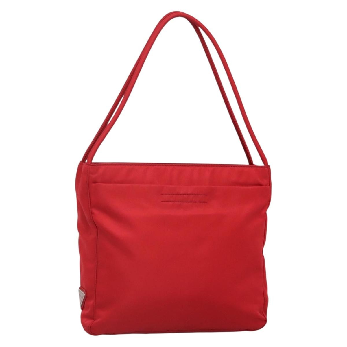Prada Vintage Tote Tessuto, RED, NYLON, Tote bag