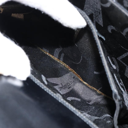 Salvatore Ferragamo Convertible Top Handle Bag Leather, BLACK, LEATHER, Handbag