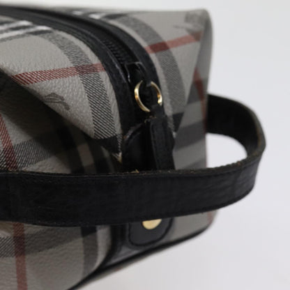 Burberry Nova check Pochette Canvas, GRAY, CANVAS, Clutche & pouche