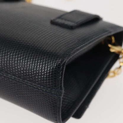 Salvatore Ferragamo Chain Flap Shoulder Bag Leather, BLACK, LEATHER, Shoulder bag