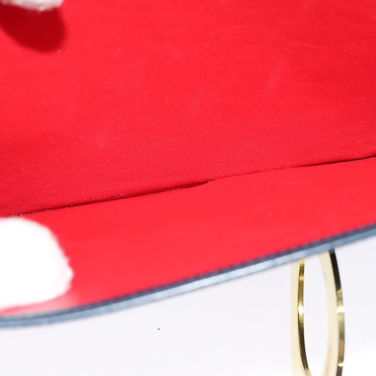 Celine Circle logo Leather, NAVY, LEATHER, Shoulder bag