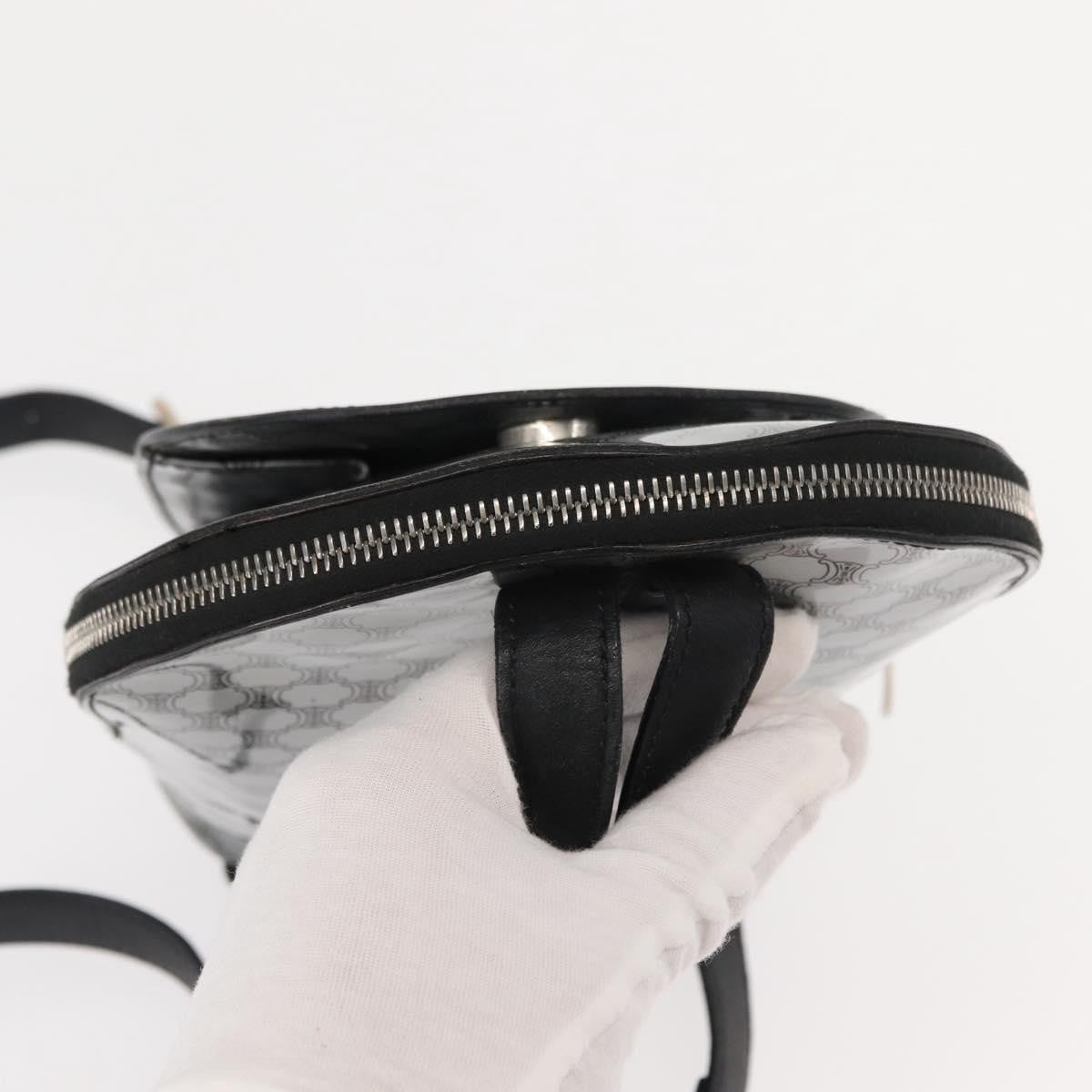 Celine Vintage Macadam Backpack Canvas and Leather, SILVER, PVC, Backpack