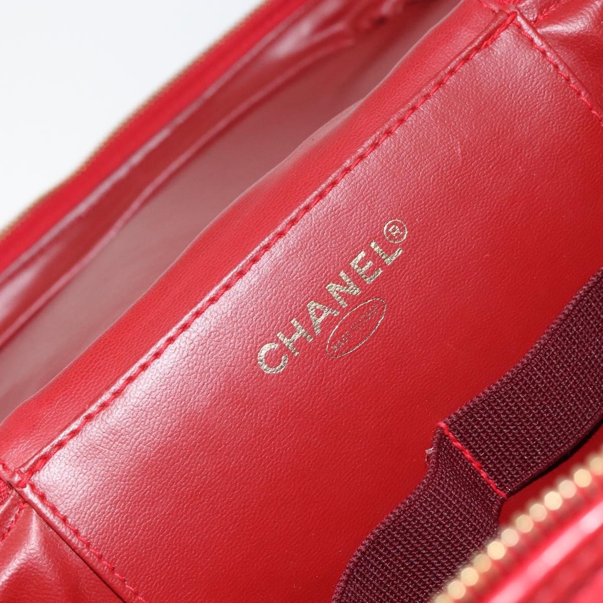 Chanel Vintage Vanity Case Patent, RED, PATENT_LEATHER, Handbag