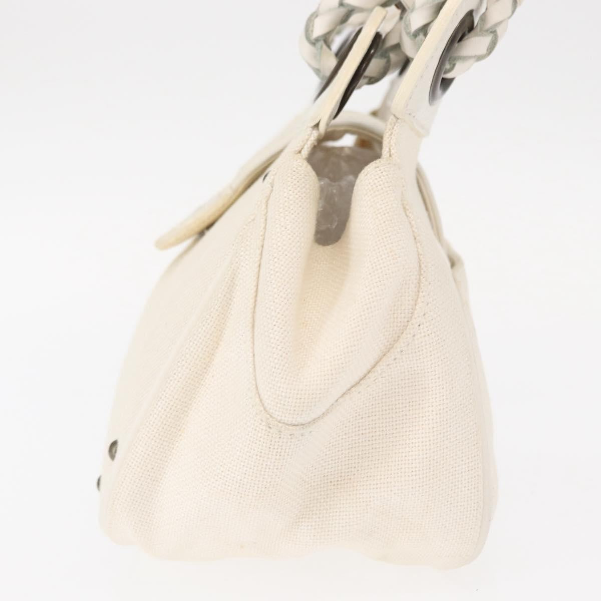 Chloe Vintage handbag Leather, WHITE, CANVAS, Handbag