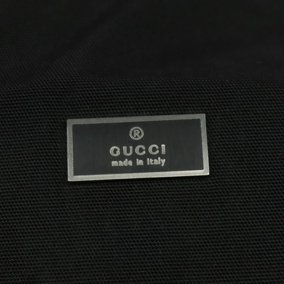 Gucci Side Pocket Flap Messenger Bag Nylon, BLACK, NYLON, Shoulder bag